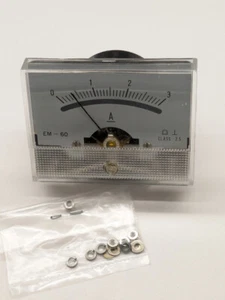 1 Stk. Panel Meter Analog 3A Class 2,5 / 60x46mm EM60 Pop Electronics - Bild 1 von 1