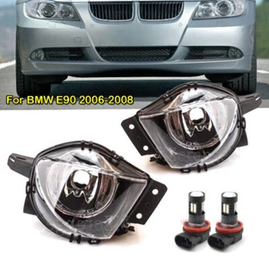LED Left & Right Fog Lights For 2006 2007 2008 BMW E90 325I 328I 330I 335I Pair - Picture 1 of 10