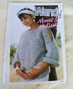 British Carter Parker Wendy Monet & Matisse Women's Sweaters Knitting Patterns - Picture 1 of 8
