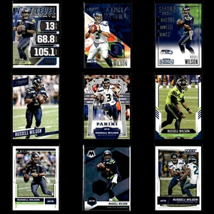 Russell Wilson Lot 9 Football Cards Seattle Seahawks Panini Mosaic Insert - Picture 1 of 11