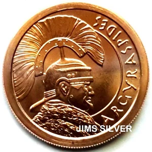 2013 Silver Shield ARGYRASPIDES 1 Unze KUPFER RUND! Brandneu! .999 reines Kupfer! - Bild 1 von 4