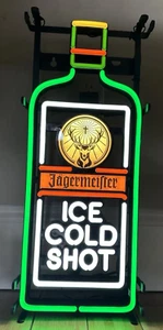 JAGERMEISTER LED NEON ICE COLD SHOT SIGN - Picture 1 of 6