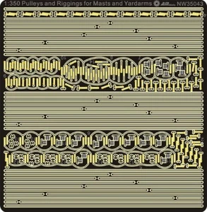 1/350 Pulleys and Riggings for Masts and Yardarms NW35043 - Afbeelding 1 van 2