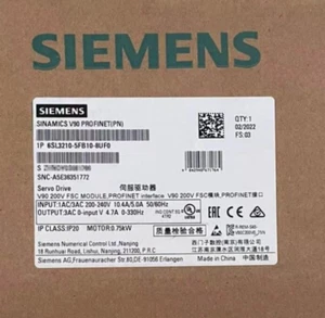 6SL3210-5FB10-8UF0 1PCS NEW SIEMENS SINAMICS V90 Servo Drive 6SL3 210-5FB10-8UF0 - Picture 1 of 2