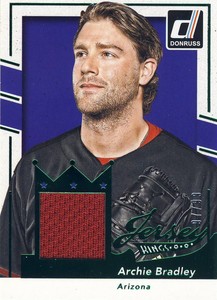 2016 Donruss ARCHIE BRADLEY Green Game Used Jersey Kings 97/99 Diamondbacks