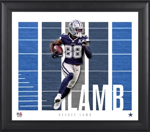 CeeDee Lamb Dallas Cowboys Framed 15x17 Player Panel Collage Cover