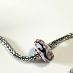 NWOT Trollbeads OOAK Very Unique and Rare Found Cherry Blossom Glass Bead
