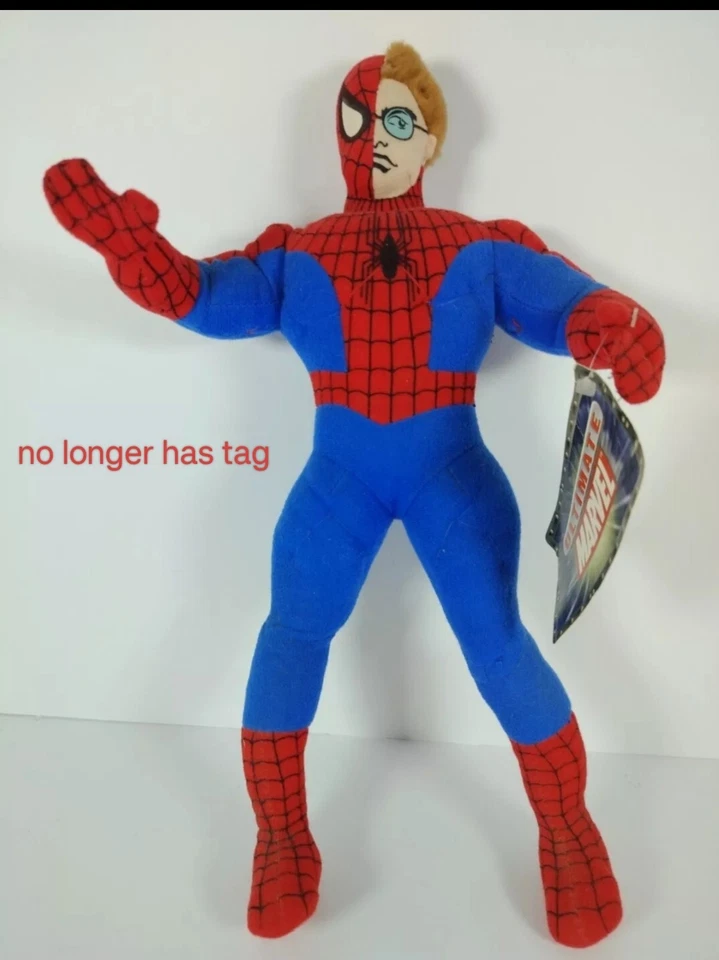 Vtg 2002 KellyToy Peter Parker Spiderman Plush Ultra DUAL Marvel 13”Htf Read... - Image 1 of 4