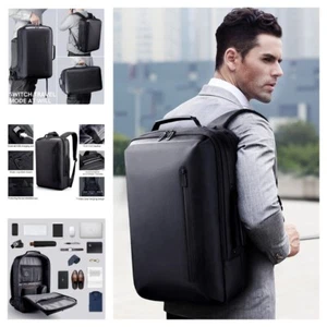 15.6" Laptop Business Briefcase Bag Backpack Rucksack Waterproof Travel USB 2in1 - Picture 1 of 12