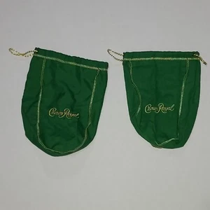 Crown Royal Green Cloth Bags - 2 - Picture 1 of 3