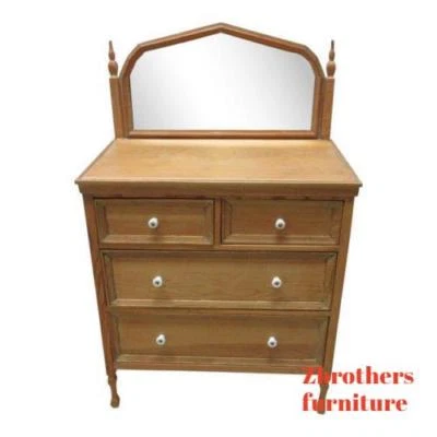 Espejo tocador de pecho alto muñeca niño pino depresión antiguo hecho a medida Foto 1 de 4