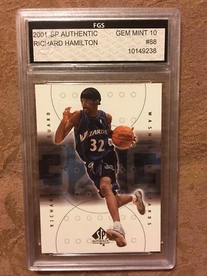 2001 Upper Deck SP Authentic #88 Wizards Richard Hamilton FGS GEM MINT 10 - Image 1 of 2