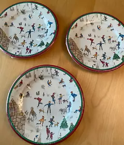 CASPARI VON SUSAN DAVIS DESSERTTELLER WINTER SCHLITTSCHUHLAUFEN SALAT 3 PAKETE MIT 8 24 INSGESAMT - Bild 1 von 2
