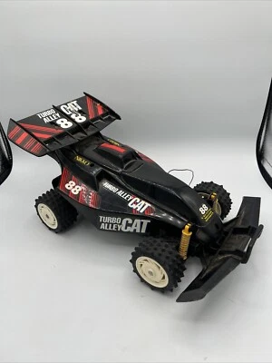 Vintage 80s Nikko Black Turbo Alley CAT 88 RC Car  Parts Or Repair - Image 1 of 3