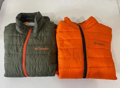 Columbia Lot of 2 Puffer Jacket Men’s size Small Orange and Green  - Image 1 of 4