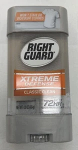 Right Guard Antiperspirant Deodorant 4 oz Xtreme Defense CLASSIC CLEAN
