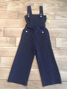 $129 NWT Sz. 0 Gianni Bini Square Neck Wide Leg Blue JumpSuit - Picture 1 of 14