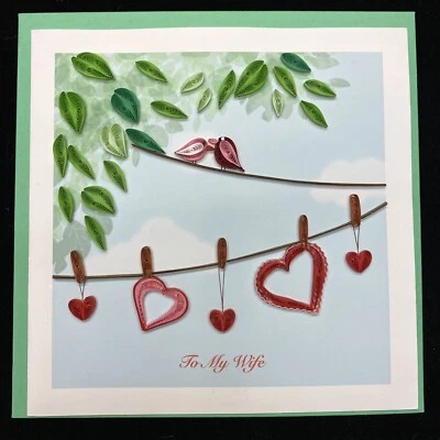 Tarjeta de felicitación en blanco del Día de San Valentín acolchada por Niquea.d - 6” x 6” - Precio de venta sugerido por el fabricante 12,95 USD Foto 1 de 4
