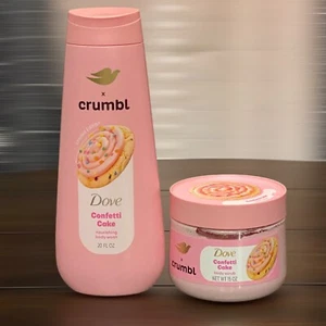Dove x Crumbl— CONFETTI CAKE Limited Edition Duschgel und Körperpeeling (2er Set) - Bild 1 von 5