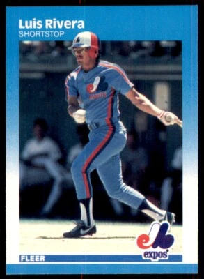 1987 Fleer Luis Rivera Rookie A Montreal Expos #330 - Image 1 of 2