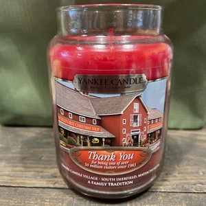 HTF! Yankee Candle Macintosh Apple Red 22 oz Large Candle Thank You Label RARE - Picture 1 of 4