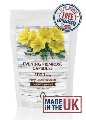 Evening Primrose Oil GLA EPO 1000mg Capsules GB BritVits