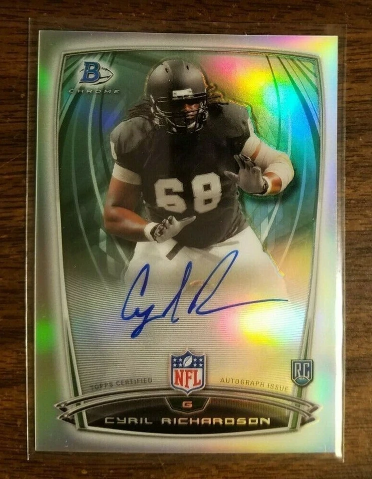 Cyril Richardson (Baylor Bears) 2014 Bowman Rookie Chrome Refractor AUTOGRAPH - Image 1 of 1