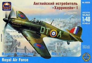 MW22 ARK MODELO AK48026 HAWKER "HURRICANE" MK.IA LUCHADOR BRITÁNICO, ./AVIADOR 1/48 - Imagen 1 de 1