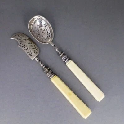 Seltenes Vorlegebesteck für Pralinen in Silber aus Frankreich 1819-1838 - Bild 1 von 4