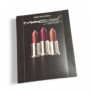 MAC Macximal Rossetto Satinato Elegante 3 Tonalità Cardato Campione e Applicatore da Viaggio - Foto 1 di 2