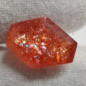 Natürlicher auffälliger orangefarbener Sonnensteinschliff ausgefallene Form Edelstein für Schmuck 8,7 kt - Bild 1 von 6