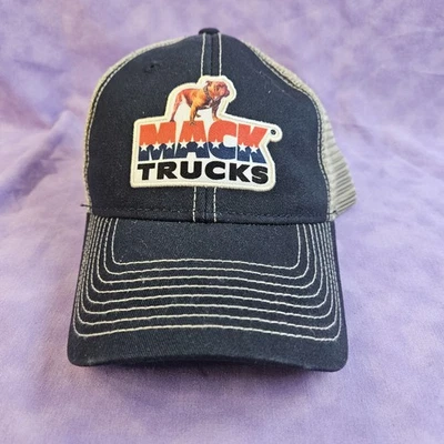 Gorra estilo camionero Mack Trucks retro parche con logotipo rojo/blanco/azul a presión Foto 1 de 4