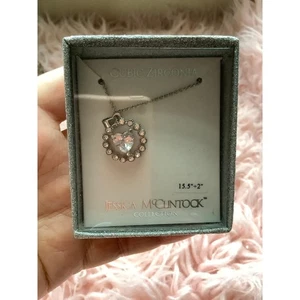 New cubic zirconia Jessica Mcclintook necklace  - Picture 1 of 3