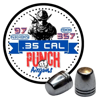 Pistolas de aire comprimido PUNCH EE. UU. 👊 .357 97grn. Pellets PCP Big Bore 50 unidades (solo pistolas de aire comprimido) Foto 1 de 4