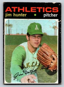 1971 Topps #45 Jim Hunter Writing on Back - Picture 1 of 2