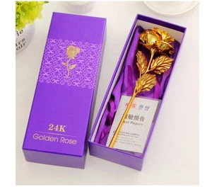 Mejor Regalo Para Novia Rosa De Oro Decoración Boda Flor Navidad San Valentín - Imagen 1 de 12