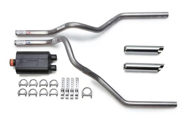 2009-2019 GMC Sierra Flowmaster Super 40 Dual Truck Exhaust Kit Chrome Tips Foto 1 de 4