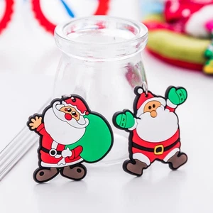 12 Stück Weihnachtsbaum Anhänger Liebhaber Schlüssel Dekoration Weihnachtsmann Schlüsselanhänger - Bild 1 von 12