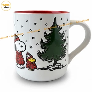 Peanuts Gang Winter Christmas Mug Snoopy Woodstock - Picture 1 of 8