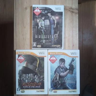 Resident Evil Series 3-Piece Set Wii Capcom Action Games with Manuals Used - Image 1 of 4