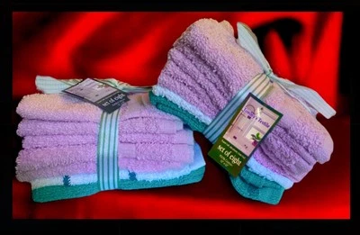 Tommy’s Textil 16ct Paños de Lavado 100% Algodón, 12"×12" Púrpura,Blanco,Verde Como Nuevo Foto 1 de 4