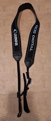 Correa de hombro para cuello para cámara digital Canon EOS negra gris genuina  Foto 1 de 3