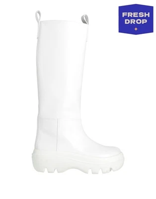 PVP €1195 PROENZA SCHOULER Botas hasta la rodilla de cuero US10 UK7 EU40 blancas Foto 1 de 4