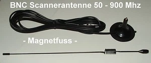 Skaner Antena BNC Skaner bezprzewodowy Mini FME Magnetyczna antena stopowa Magnes 50-900 Mhz - Zdjęcie 1 z 1
