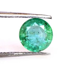 6.25 mm Certified Natural Emerald Round Cut 0.86 CTS Untreated Loose Gemstone - Picture 1 of 5