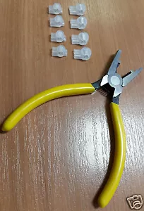 Telephone Wire Repair Crimp Tool + 2 Way Waterproof Jelly Connectors - 8 Pieces - Picture 1 of 10