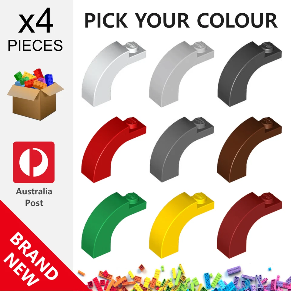 4x Genuine LEGO™ - Arch 1 x 3 x 2 Curved Top - 6005 92903 New Parts - image 1 of 1