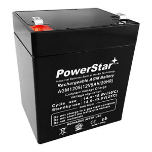 PowerStrar CA-1240  12V 4AH  SLA Battery for Casil Ca1240 Alarm Control System