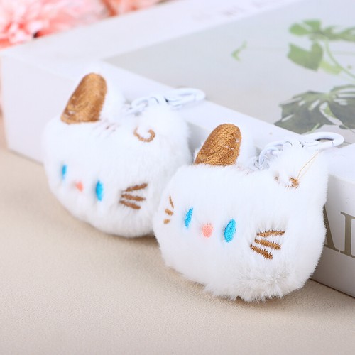 Cute Cartoon Cat Plush Keychain Lovely Cat Doll Keyring Girls Bag
