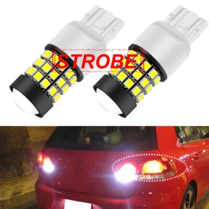 DYNITX Lighting 39-LED 7443 Strobe Flash Brake Stop|Backup Light Bulb White VS - Picture 1 of 10